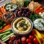 Mediterranean Grazing Board with Fresh Dips