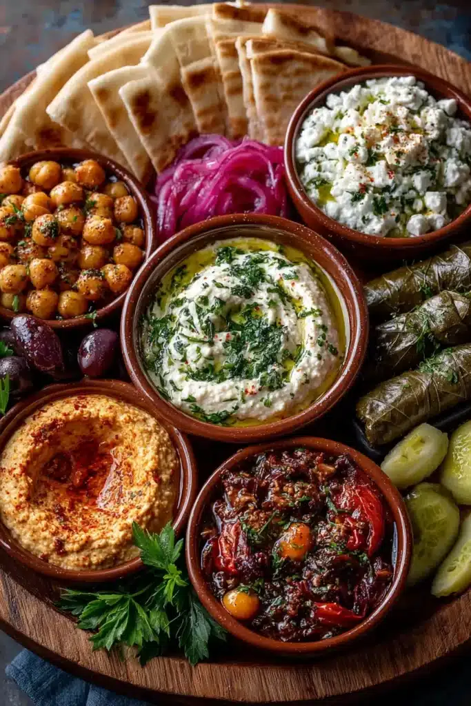 Mediterranean Mezze Tapas Spread