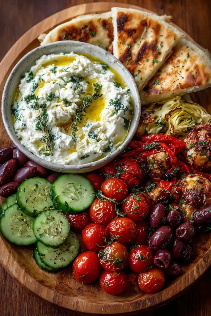 Mediterranean Ricotta & Pita Board
