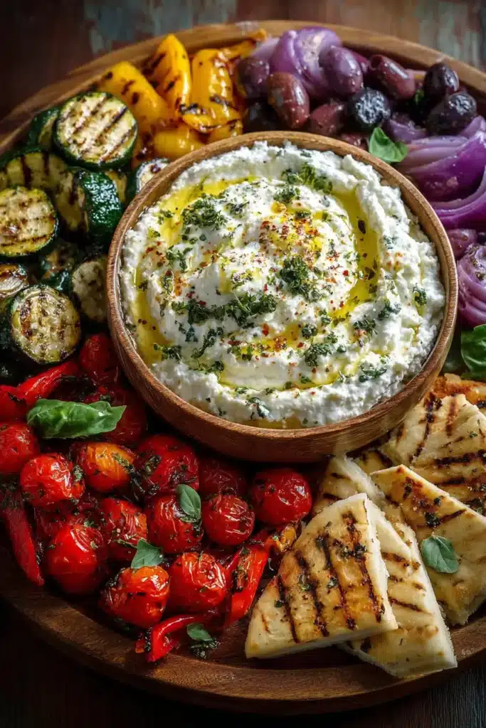 Mediterranean Ricotta & Roasted Veggie Board 