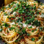 Mediterranean Spaghetti with Garlic Oil & Herbs