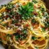 Mediterranean Spaghetti with Garlic Oil & Herbs