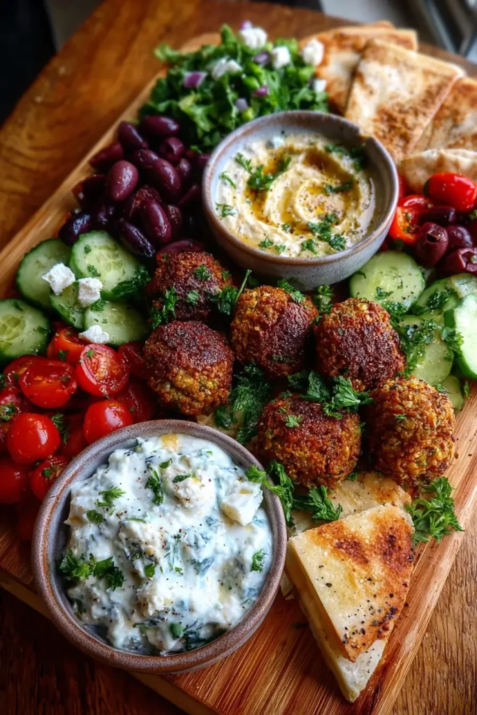 Mezze Feast with Falafel & Tzatziki