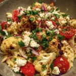 Roasted Cauliflower & Orzo Bowl with Honey-Lemon Feta Recipe