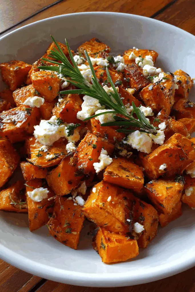 Rosemary-Roasted Sweet Potatoes with Creamy Feta Recipe