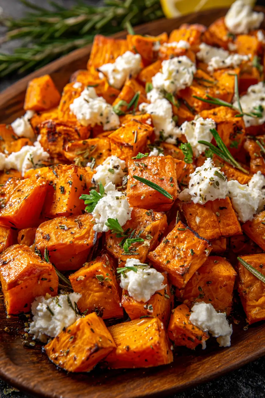 Rosemary-Roasted Sweet Potatoes with Creamy Feta