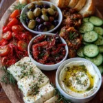Rustic Mediterranean Bread and Cheese Board