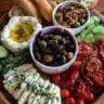 Rustic Mediterranean Bread and Cheese Board