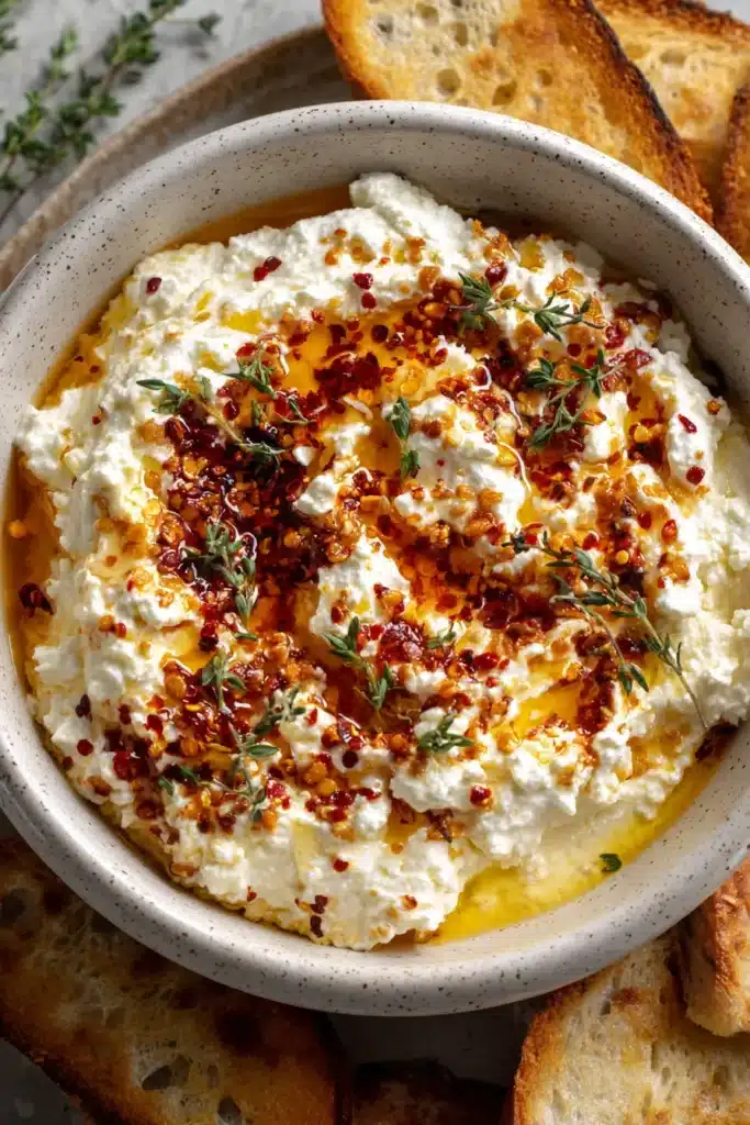 Spicy Whipped Feta with Honey & Chili Crunch Recipe