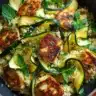 Easy Zucchini And Halloumi Salad with Couscous & Lemon Dressing