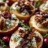 Apple Rounds with Blue Cheese, Cranberries & Maple Syrup Recipe