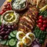 Burrata & Greek Chicken Mezze Grazing Board