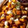 Caramelized Butternut Squash with Ricotta and Cranberry-Honey Drizzle