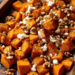 Caramelized Sweet Potatoes with Maple, Feta & Crunchy Walnuts