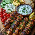 Chicken Souvlaki Party Skewers Board