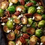 Best Cider-Roasted Brussels Sprouts with Candied Pecans & Feta