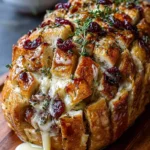 Cranberry Brie Honey Sourdough Pull-Apart Bread