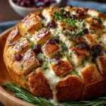 Cranberry Brie Sourdough Pull-Apart Bread