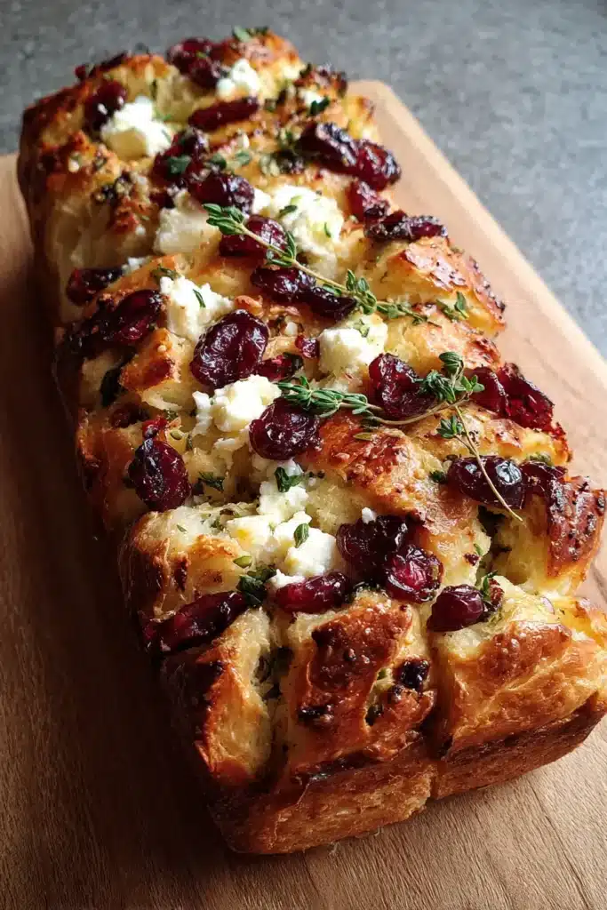 Cranberry Feta Sourdough Pull-Apart Bread