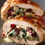 Cranberry & Spinach Stuffed Chicken Breasts with Brie