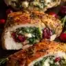 Cranberry & Spinach Stuffed Chicken Breasts with Brie Recipe