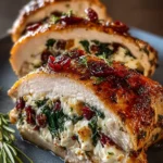 Cranberry & Spinach Stuffed Chicken Breasts with Brie