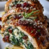 Cranberry & Spinach Stuffed Chicken Breasts with Parmesan