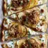 Crispy flatbread with ricotta, roasted apples & walnuts with a hot honey drizzle