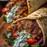 Greek Chicken Wraps with Tzatziki Sauce