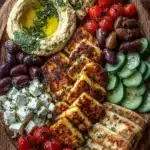 Greek Halloumi Mezze Platter with Herb Dressing
