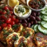 Greek Halloumi Mezze Platter with Lemon Drizzle
