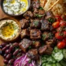 Greek Lamb Mezze Platter with Lemon Drizzle