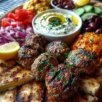 Greek Turkey Mezze Platter with Lemon Drizzle