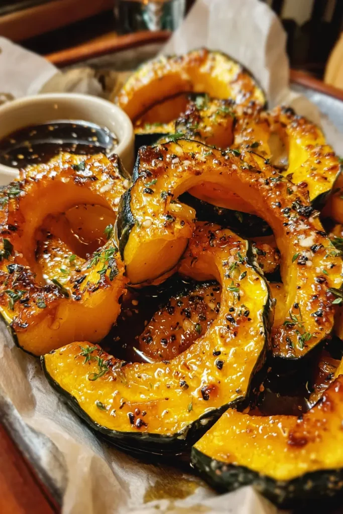 Honey-Glazed Acorn Squash with Cheddar and Apple Cider Reduction Receipe