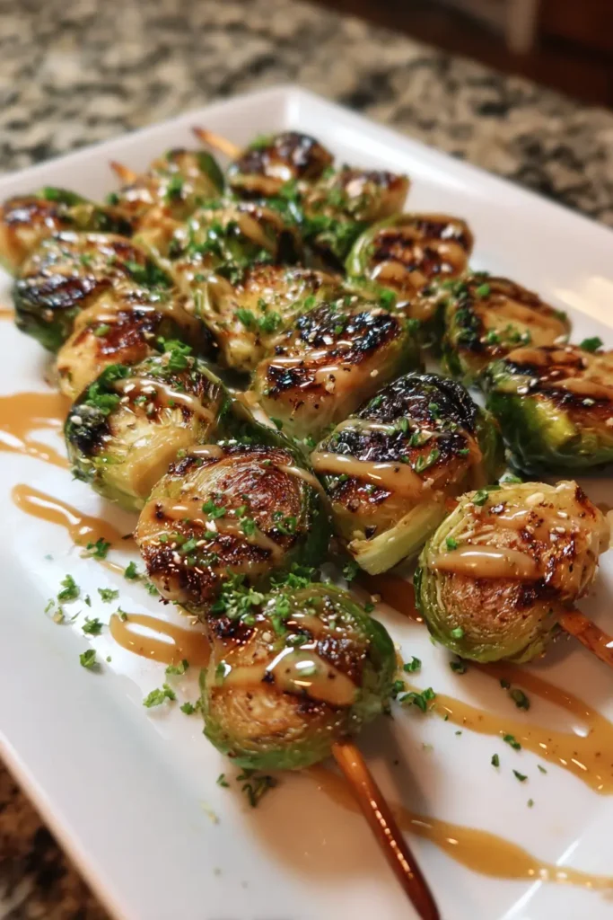 Maple-Dijon Brussels Sprout Skewers the best