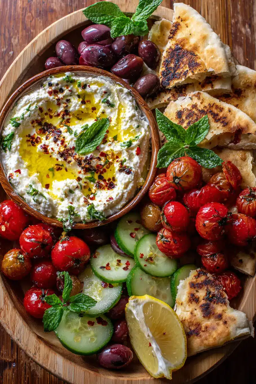 Best Mediterranean Ricotta and Pita Board