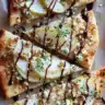 Pear & Blue Cheese Flatbread with Walnut-Honey Drizzle Recipe