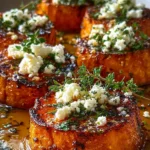 Roasted Sweet Potato Rounds with Honey & Feta