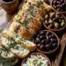 Rustic Greek Bread & Olive Tray