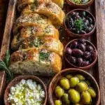 Rustic Greek Bread & Olive Tray