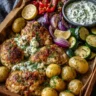 Sheet-Pan Lemon Chicken with Roasted Vegetables & Yogurt Sauce