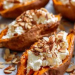 Sweet Potatoes Stuffed with Orange Zest Ricotta & Almonds Recipe