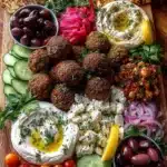 Burrata & Greek Falafel Mezze Grazing Board