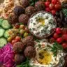 Burrata & Greek Falafel Mezze Grazing Board