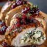 Burrata Stuffed Chicken Breasts with Cranberry Glaze