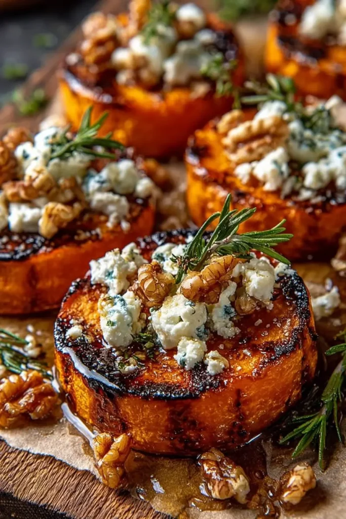 Caramelized Sweet Potatoes with Honey, Goat Cheese & Crunchy Walnuts