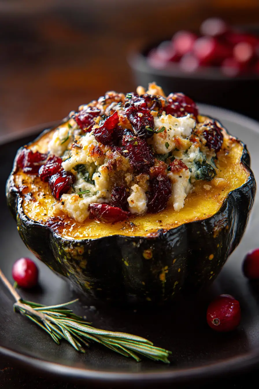 Best Cranberry Feta Stuffed Acorn Squash