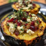 Cranberry Feta Stuffed Acorn Squash