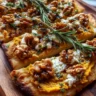 Crispy Flatbread with Pumpkin Purée, Ricotta & Spiced Walnuts
