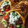 Greek Beef Wraps with Garlic Yogurt Sauce